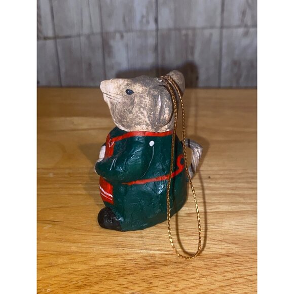 Vintage Handmade Paper Mache Mouse Girl Christmas Hanging Ornament Philippines - Picture 2 of 6